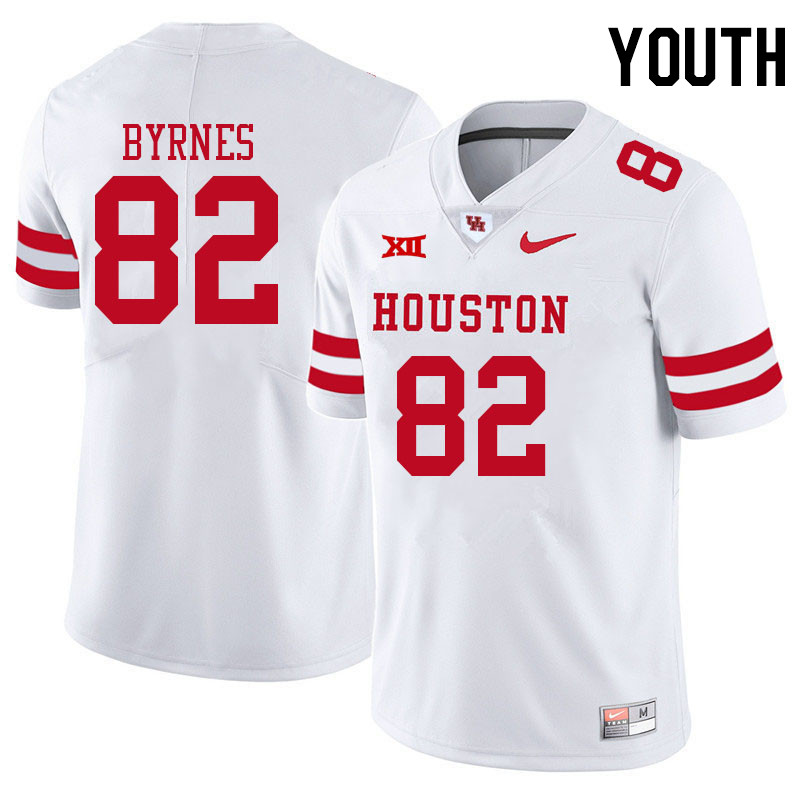 Youth #82 Matt Byrnes Houston Cougars College Big 12 Conference Football Jerseys Sale-White - Click Image to Close